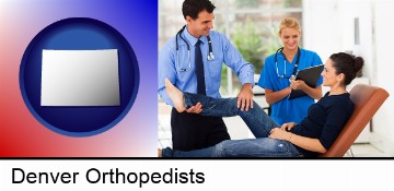 an orthopedist examining a patient in Denver, CO