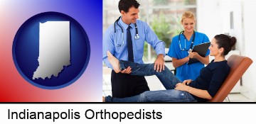 an orthopedist examining a patient in Indianapolis, IN