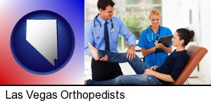 an orthopedist examining a patient in Las Vegas, NV