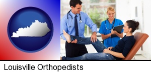 an orthopedist examining a patient in Louisville, KY